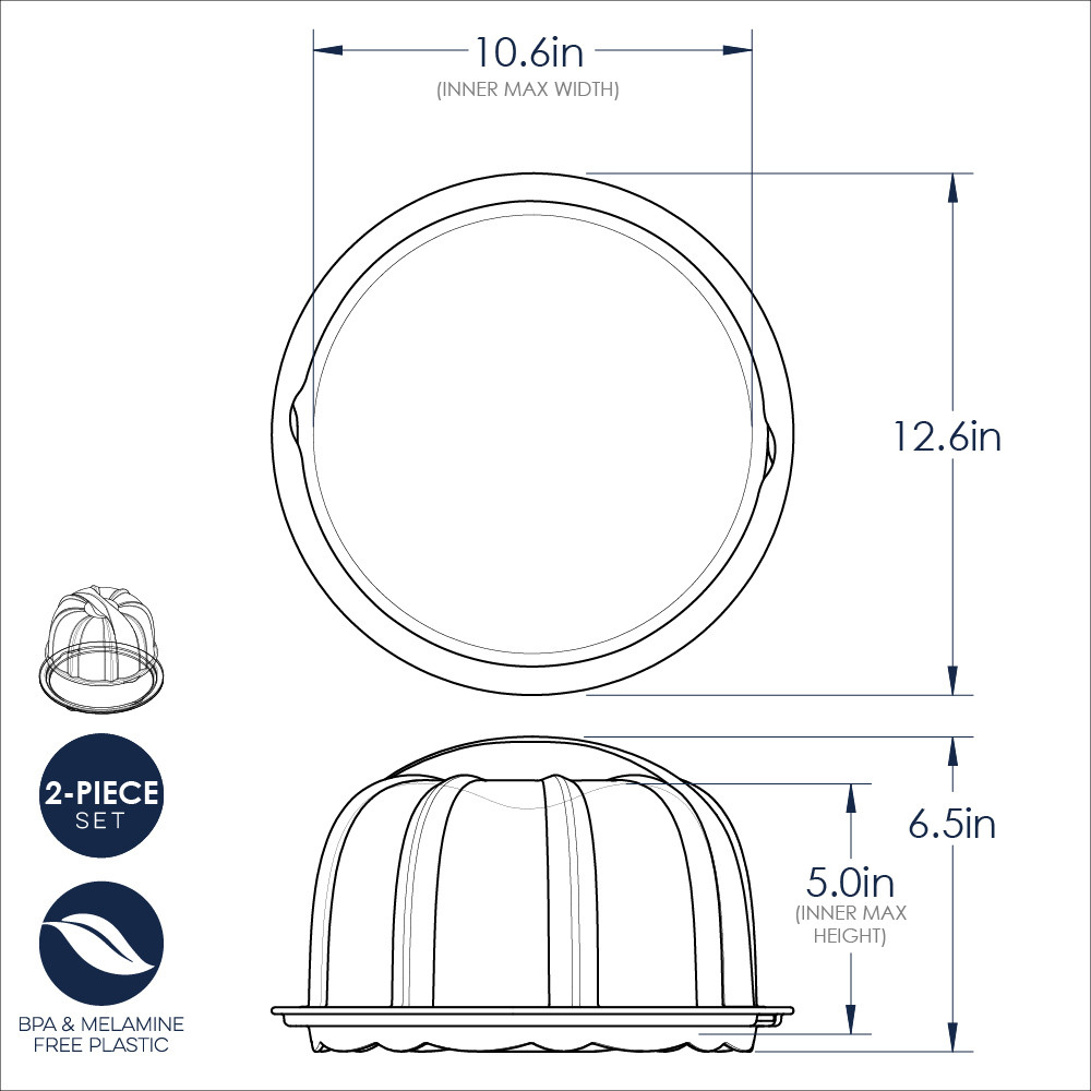 Translucent Bundt® Cake Keeper - WhiteTranslucent Bundt® Cake Keeper - White - Image 6