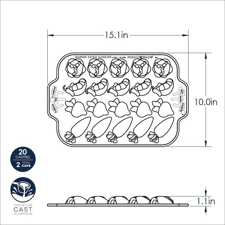 Garden Patch Veggie Cakelet PanGarden Patch Veggie Cakelet Pan - Image 5
