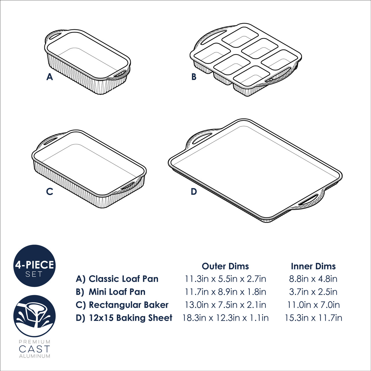 Cardamom™ 4 Piece Bakeware SetCardamom™ 4 Piece Bakeware Set - Image 5