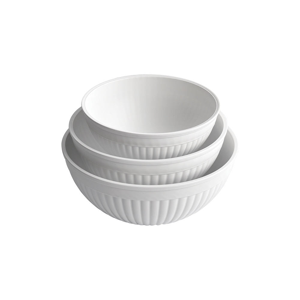 3 Piece Prep & Serve Mixing Bowl Set, White3 Piece Prep & Serve Mixing Bowl Set, White