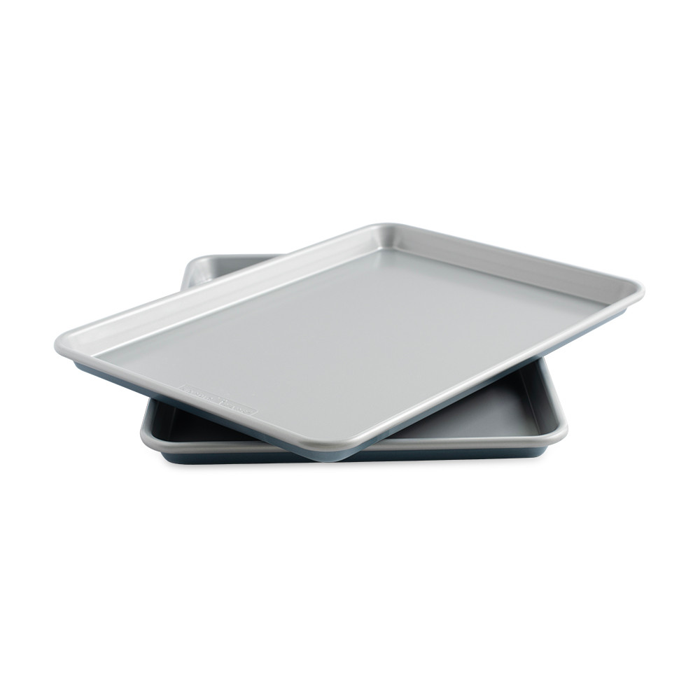 Brilliant Bakeware Set of 2 Nonstick Half Sheet PansBrilliant Bakeware Set of 2 Nonstick Half Sheet Pans - Image 2