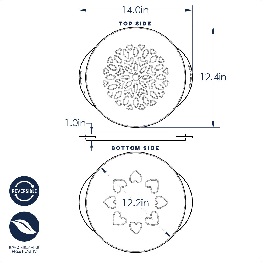 12 Inch Lattice & Hearts Reversible Pie Top Cutter12 Inch Lattice & Hearts Reversible Pie Top Cutter - Image 8
