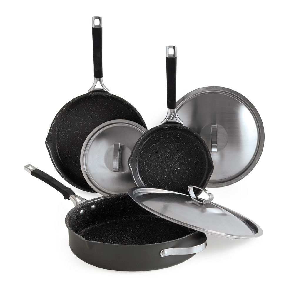 Verde 6 Piece Ceramic Nonstick Skillet & Lid SetVerde 6 Piece Ceramic Nonstick Skillet & Lid Set