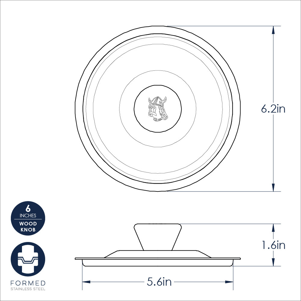 Cardamom™ 6 Inch Stainless Steel CoverCardamom™ 6 Inch Stainless Steel Cover - Image 4