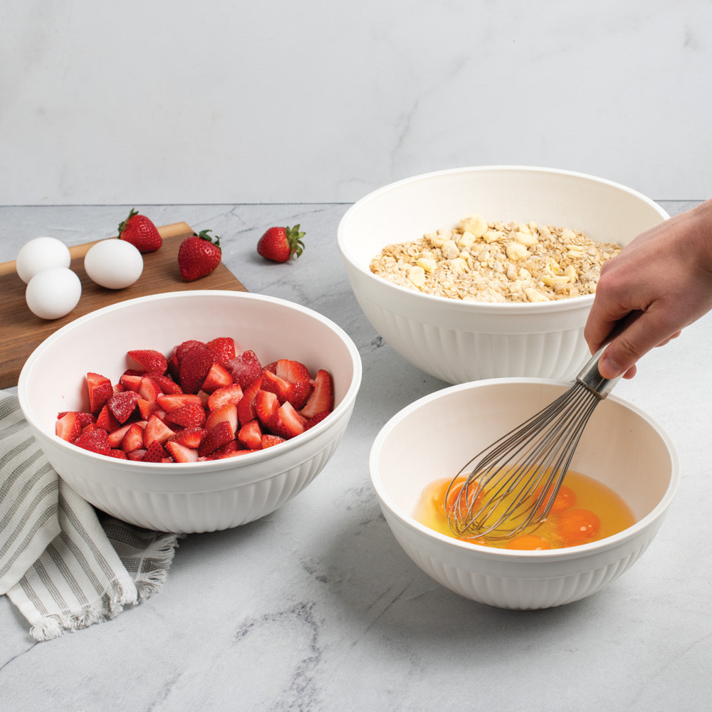 3 Piece Prep & Serve Mixing Bowl Set, White3 Piece Prep & Serve Mixing Bowl Set, White - Image 6