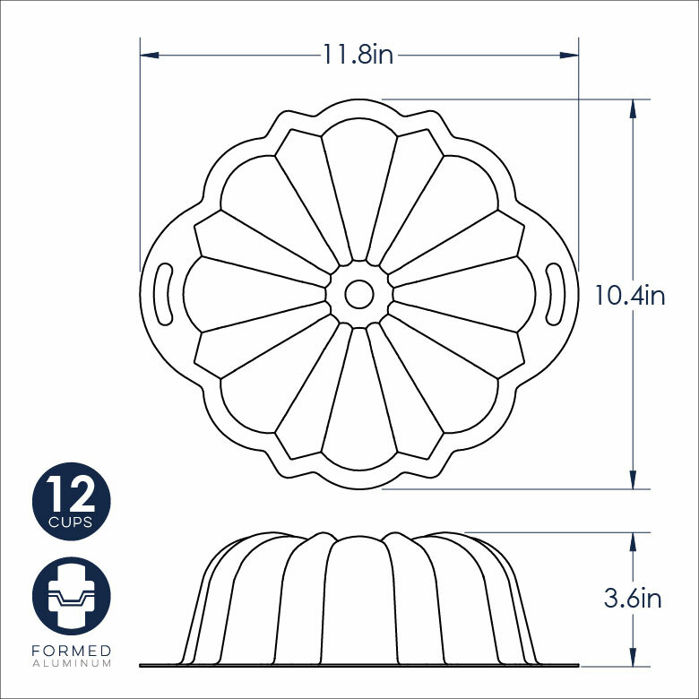 ProForm Anniversary Bundt Pan with HandlesProForm Anniversary Bundt Pan with Handles - Image 3