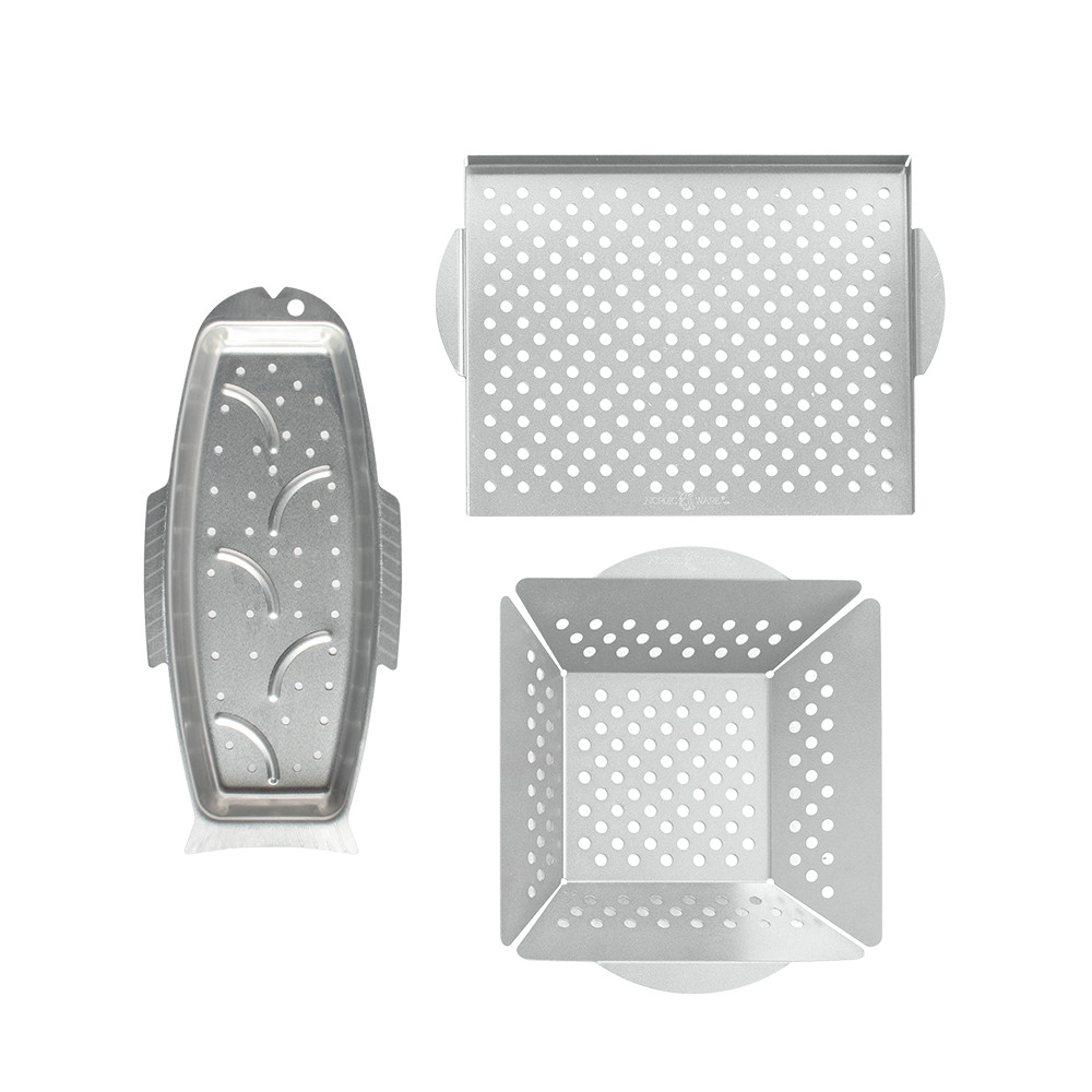 3-Piece Seafood and Grill Basket Set3-Piece Seafood and Grill Basket Set