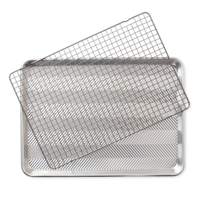 Prism Half Sheet Pan with Oven-Safe Nonstick GridPrism Half Sheet Pan with Oven-Safe Nonstick Grid