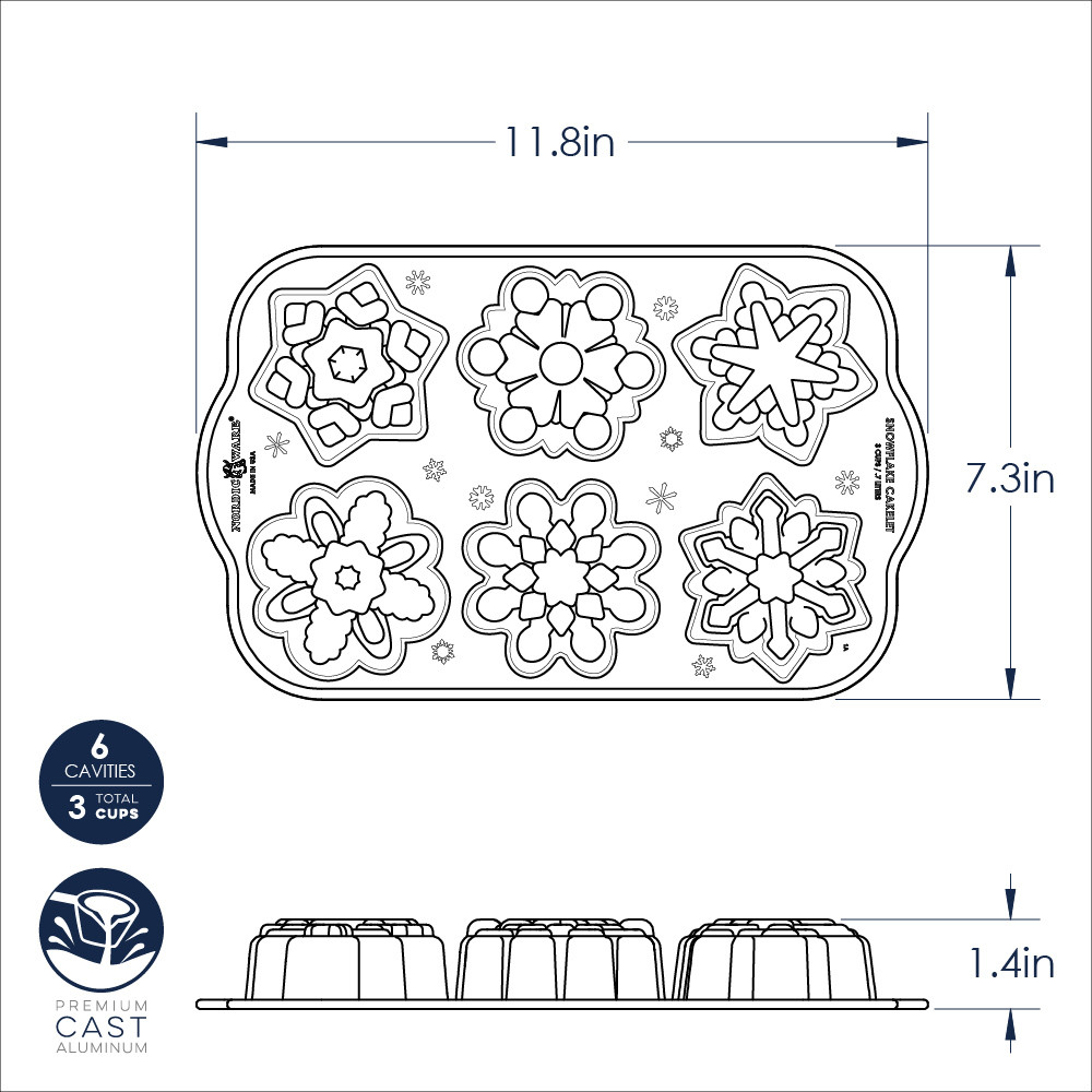 Frozen Snowflake Cakelet PanFrozen Snowflake Cakelet Pan - Image 8