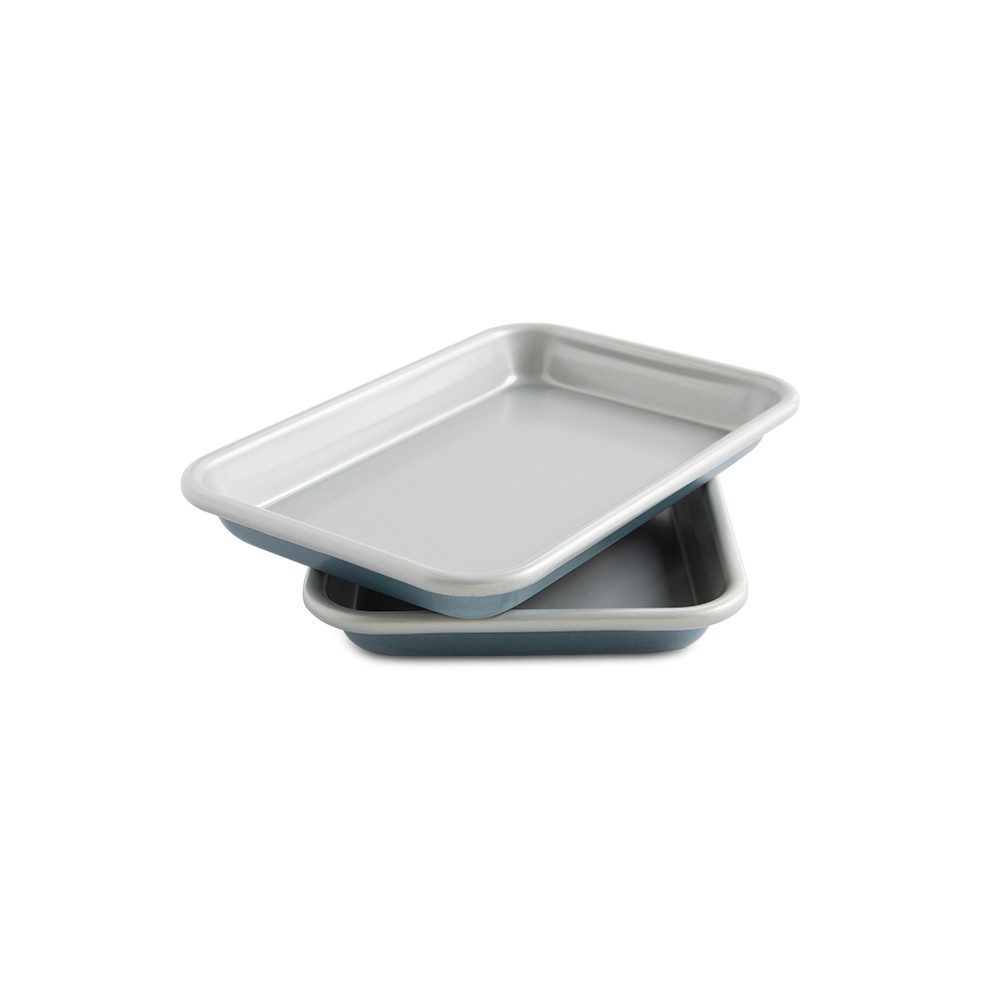 Brilliant Bakeware Set of 2 Nonstick Eighth Sheet PansBrilliant Bakeware Set of 2 Nonstick Eighth Sheet Pans - Image 2
