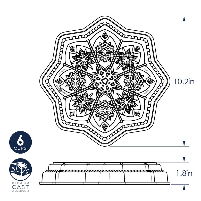 Sweet Snowflakes Shortbread PanSweet Snowflakes Shortbread Pan - Image 4