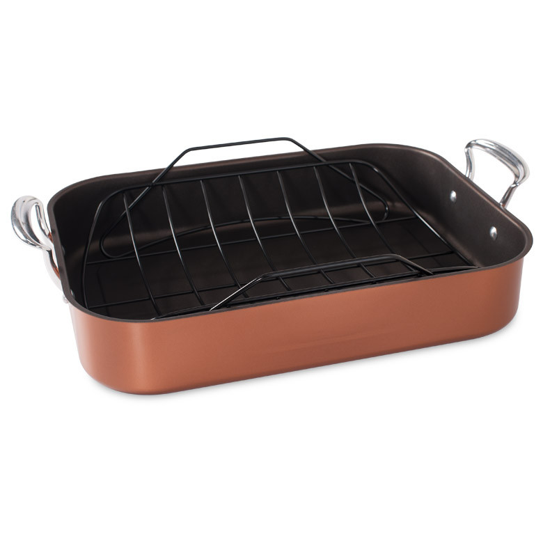 Extra Large Copper Roaster with RackExtra Large Copper Roaster with Rack