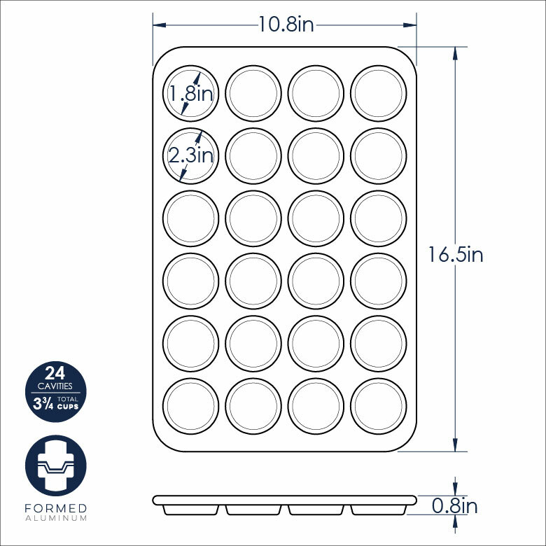 Naturals® 24 Cavity Petite Muffin PanNaturals® 24 Cavity Petite Muffin Pan - Image 7