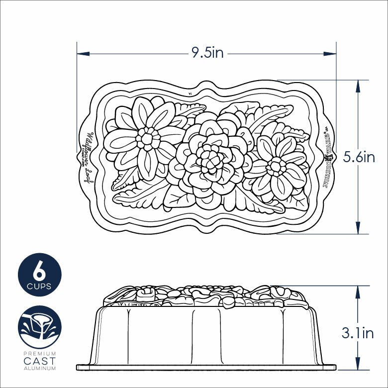 Wildflower Loaf PanWildflower Loaf Pan - Image 6