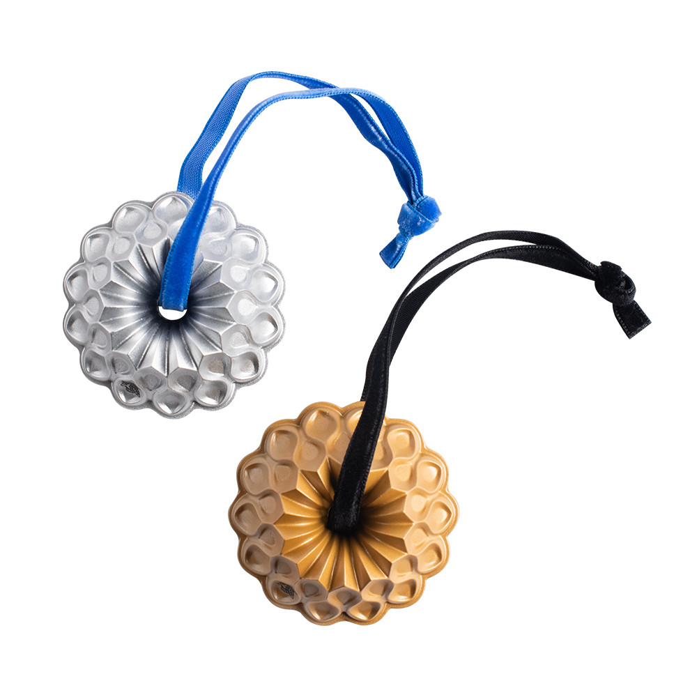Set of 2 Collectible Cast Ornaments, Crown Bundt®Set of 2 Collectible Cast Ornaments, Crown Bundt®