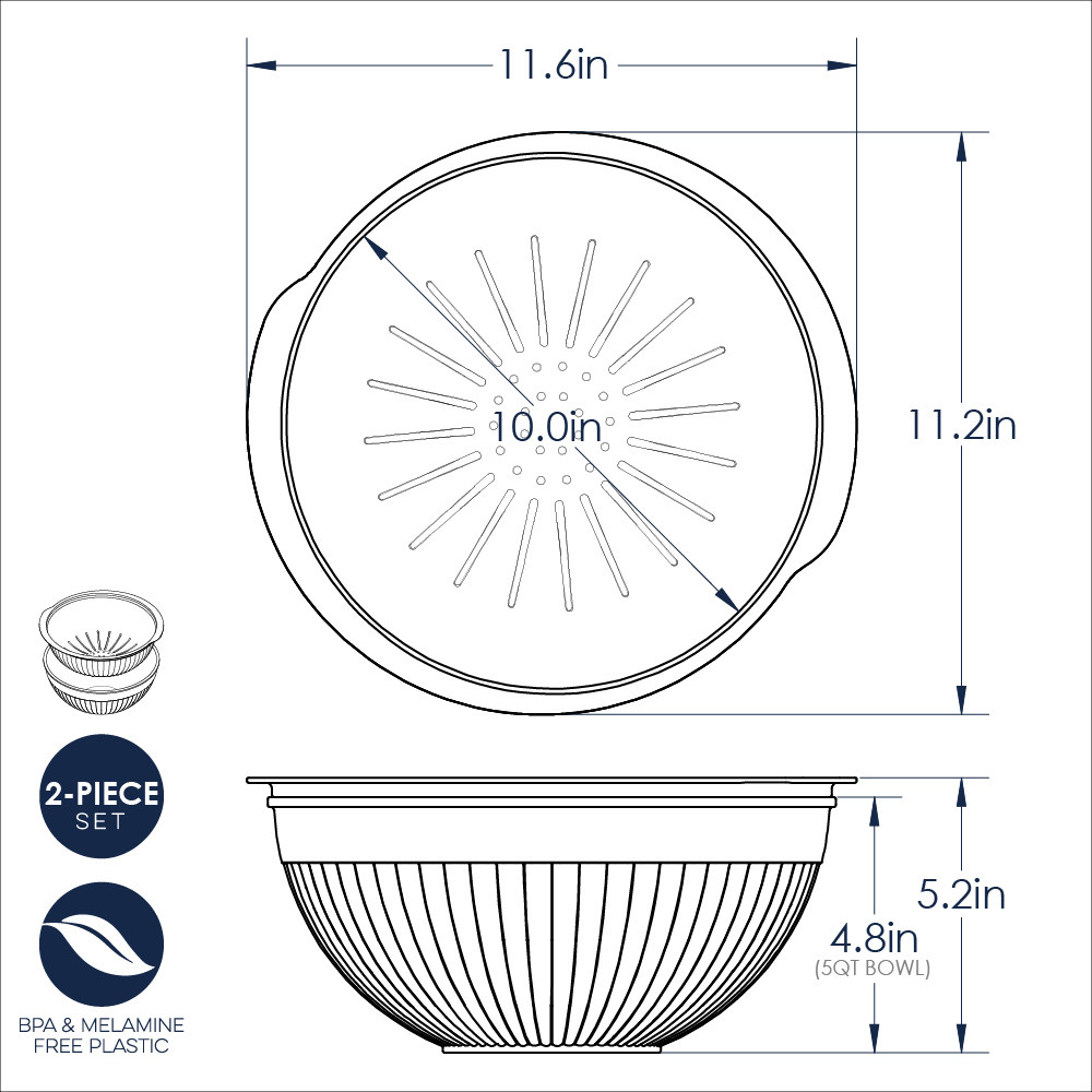 2-in-1 Colander and Bowl Set2-in-1 Colander and Bowl Set - Image 5