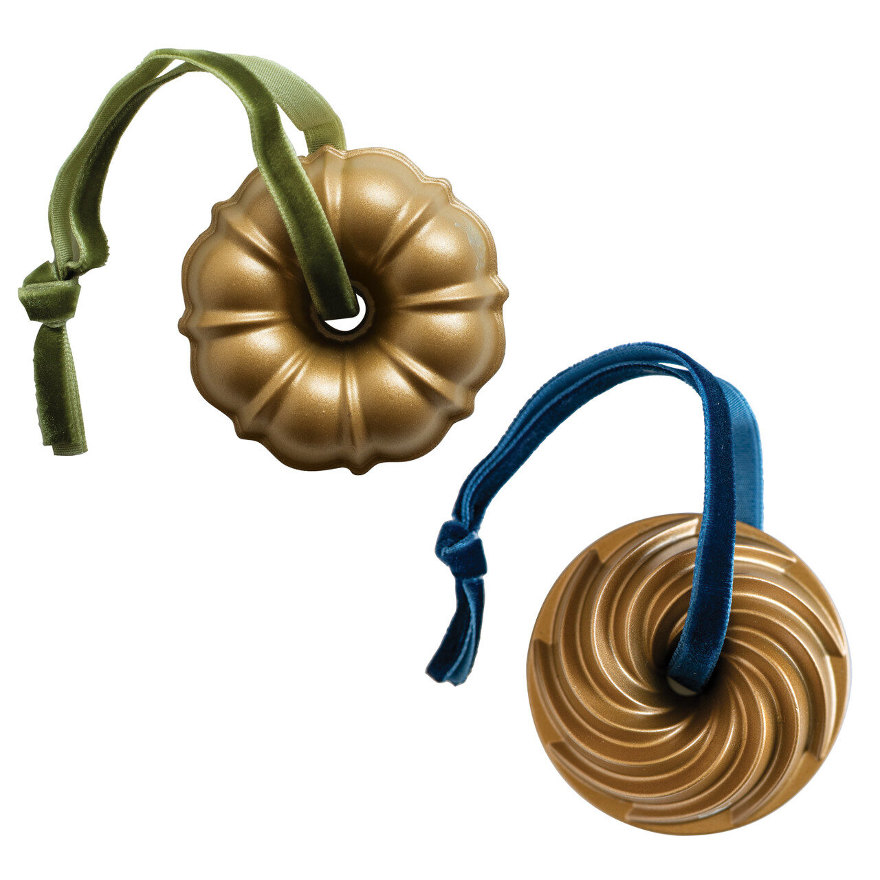 Set of 2 Gold Collectible Cast Ornaments, Classic and Heritage Bundt®Set of 2 Gold Collectible Cast Ornaments, Classic and Heritage Bundt®