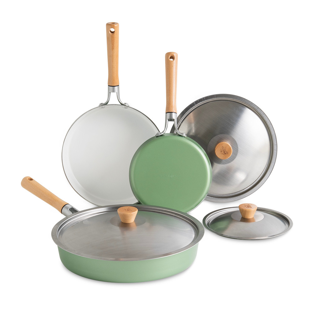 Cardamom™ 6 Piece Nonstick Frying Pan Set with LidsCardamom™ 6 Piece Nonstick Frying Pan Set with Lids